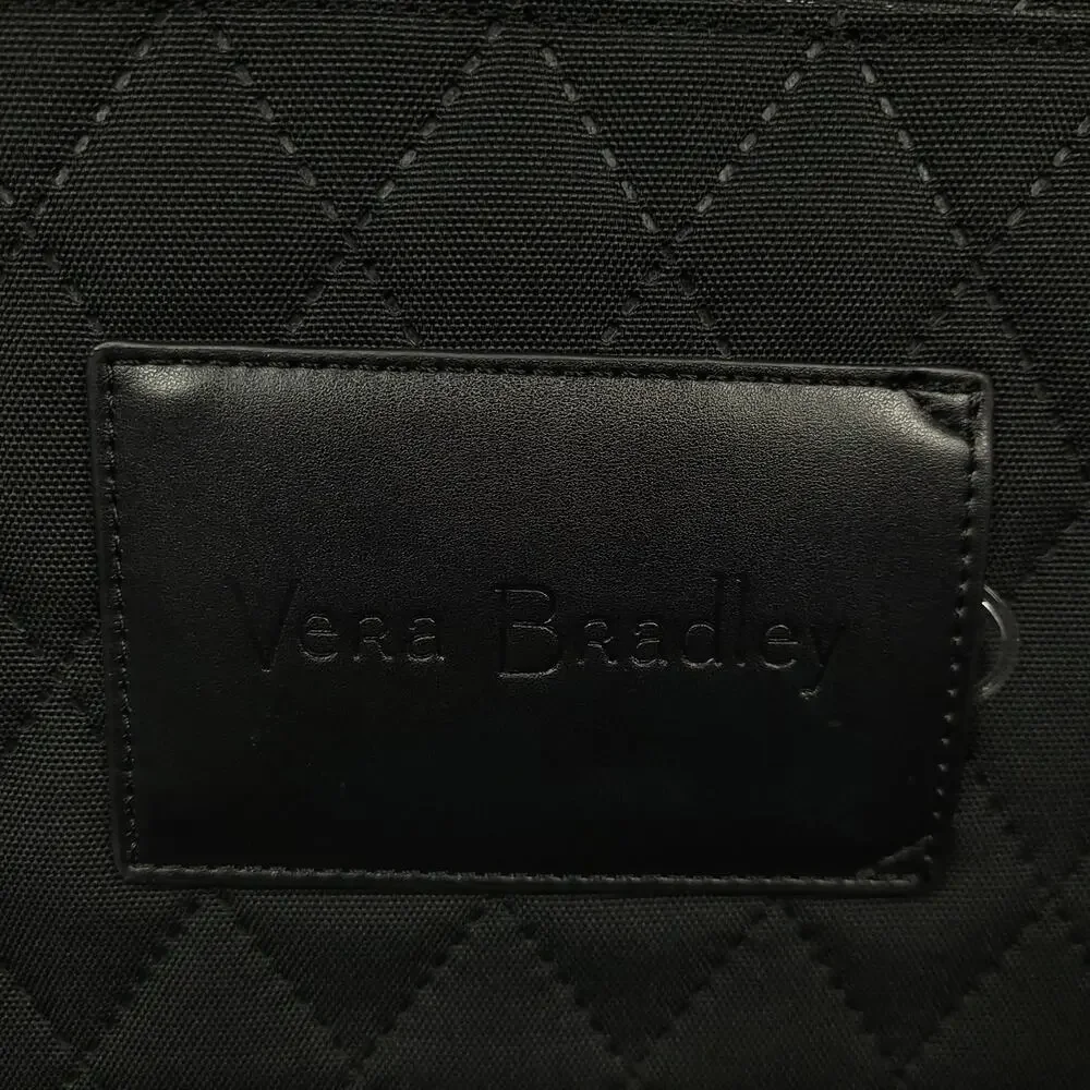 Vera Bradley Quilted Rolling Carry On Travel Bag Luggage Suitcase Black